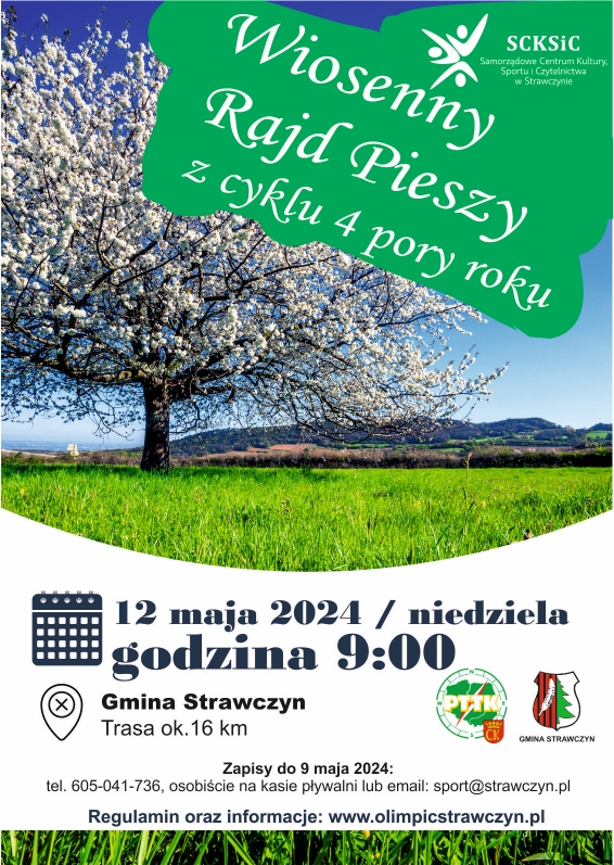 Plakat wiosenny rajd www