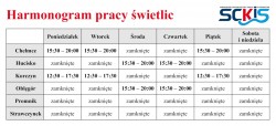 Harmonogram pracy świetlic SCKiS